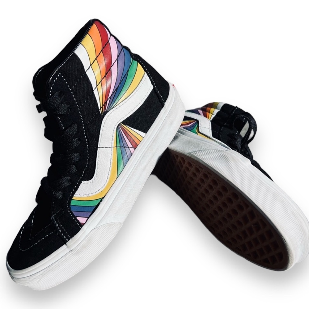 Vans Sk8-Hi Refract Pack Black White Multicolor Rainbow